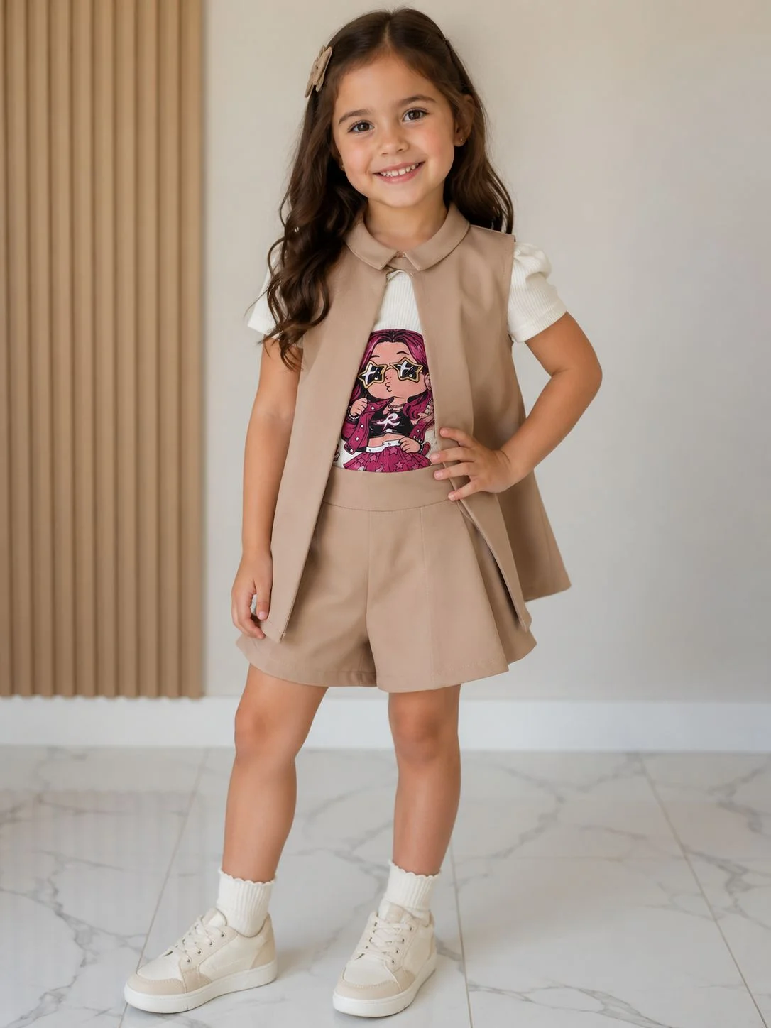 Conjunto Mini Fashion Nude Charm Infantil